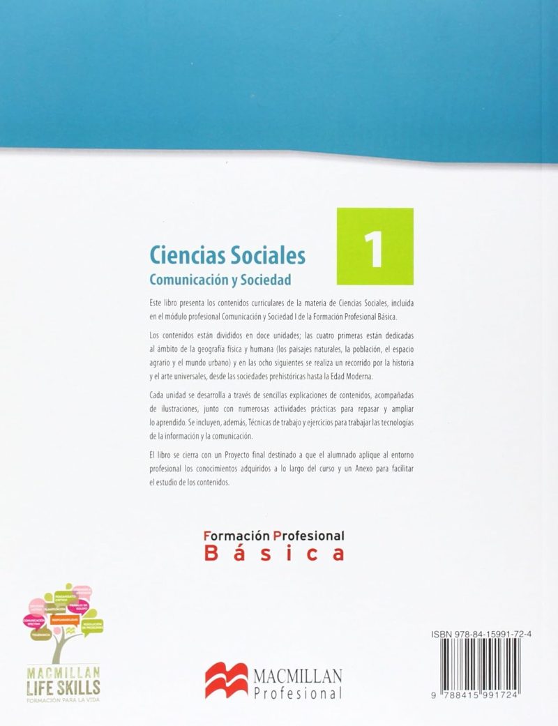 CIENCIAS SOCIALES 1 COMUNICACIÓN Y SOCIEDAD FPB 9788415991724 MACMILLAN 2014 (USADO) - Imagen 2