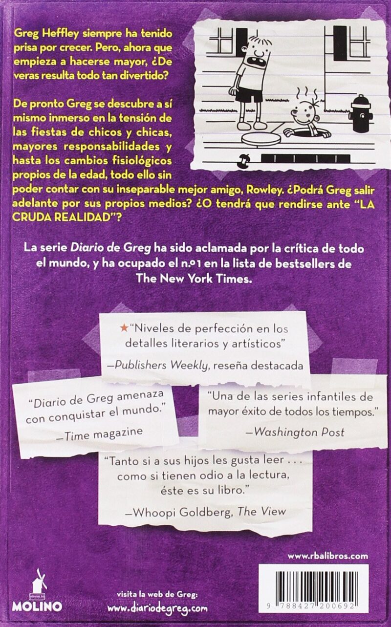 DIARIO DE GREG N.º 5: LA CRUDA REALIDAD-JEFF KINNEY 9788427200692 MOLINO 2011 (USADO) - Imagen 2