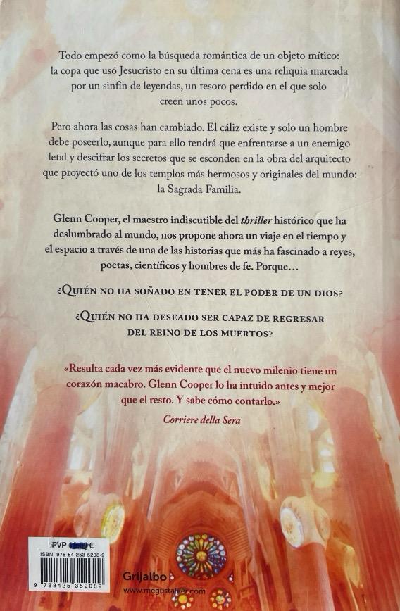 LA PIEDRA DE FUEGO-GLENN COOPER 9788425352089 GRIJALBO 2014 (USADO) - Imagen 2