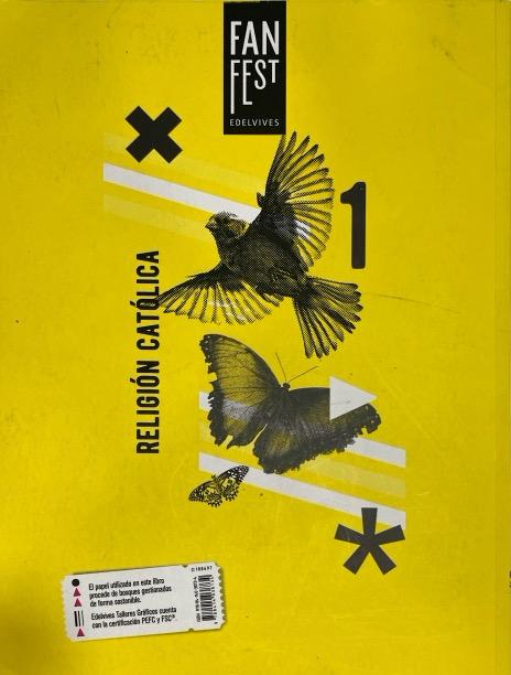 1º ESO RELIGIÓN CATOLICA PROYECTO FANFEST 9788414038734 EDELVIVES 2022 (USADO) - Imagen 2