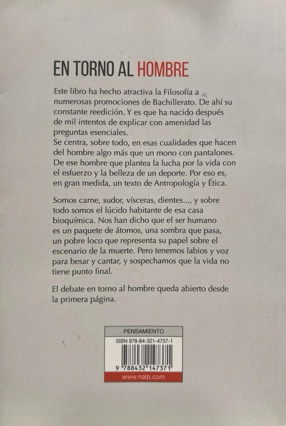 EN TORNO AL HOMBRE INTRODUCCION A LA FILOSOFIA:-JOSE RAMON AYLLON 9788432147371 RIALP 2017 (USADO) - Imagen 2