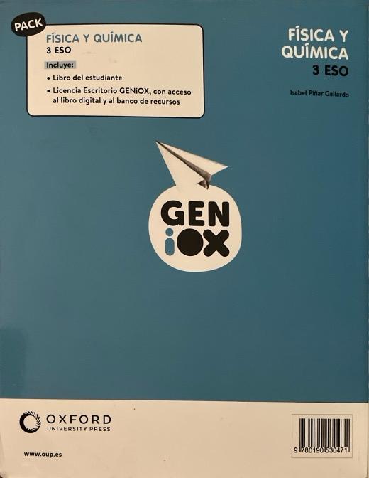 3º ESO FÍSICA Y QUÍMICA PROYECTO GENIOX PRO 9780190530471 OXFORD 2022 (NUEVO) - Imagen 2