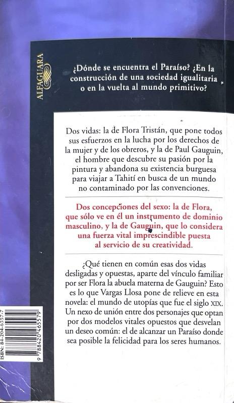 EL PARAISO EN LA OTRA ESQUINA:- MARIO VARGAS LLOSA 9788420465579 ALFAGUARA 2003 (USADO) - Imagen 2