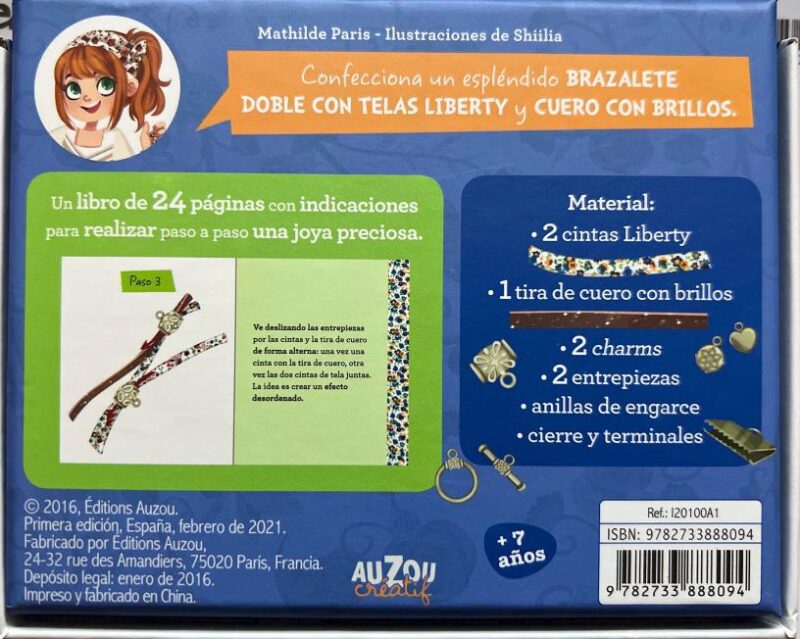 MIS PRIMERAS JOYAS-CAJA DOBLE BRAZALETE LIBERTY CREATIF-9782733888094 AUZOU 2023 (NUEVO) - Imagen 2