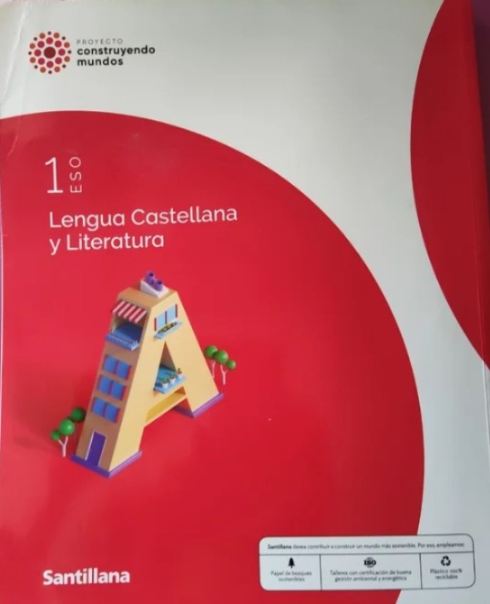 1º ESO LENGUA CASTELLANA Y LITERATURA PROYECTO CONSTRUYENDO MUNDOS 9788468049335 SANTILLANA 2022 (USADO) - Imagen 4