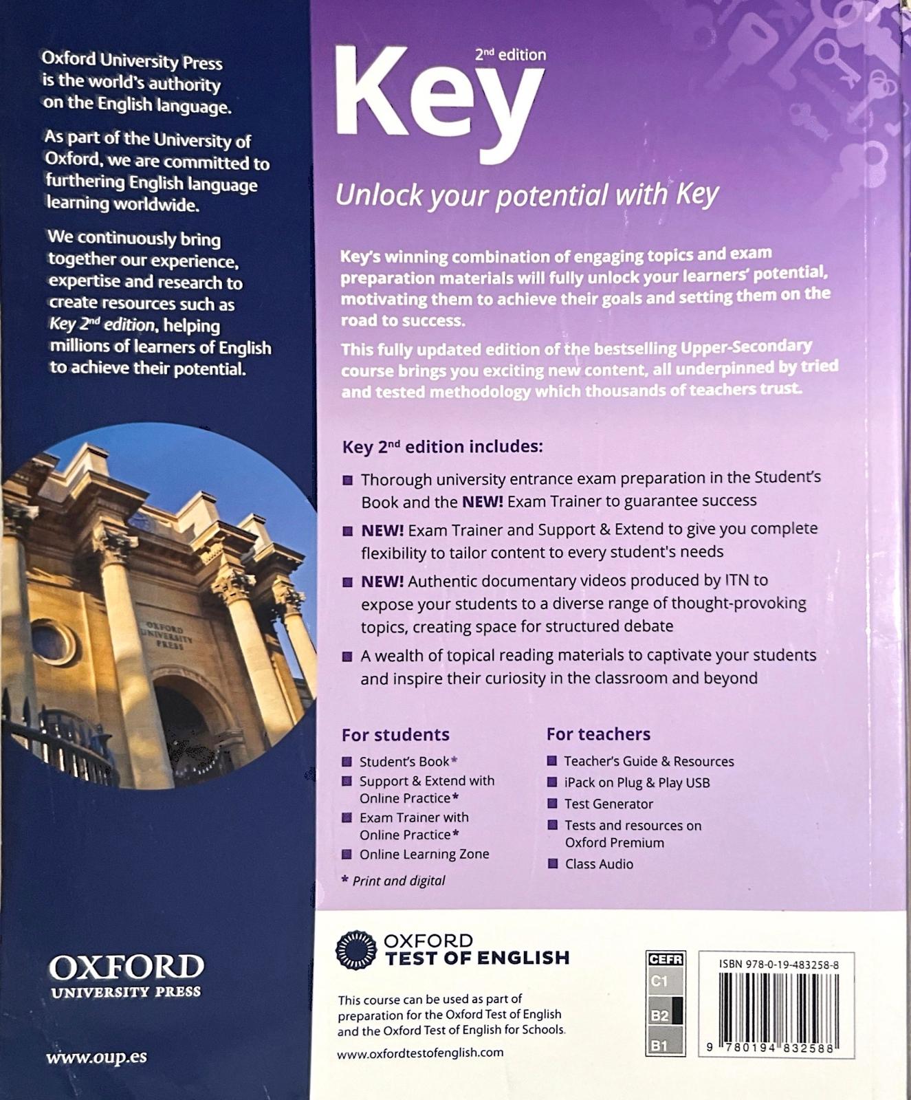 2º BACHILLERATO KEY TO 2 STUDENT´S BOOK 2ED 9780194832588 OXFORD UNIVERSITY PRESS 2021 (NUEVO) - Imagen 2