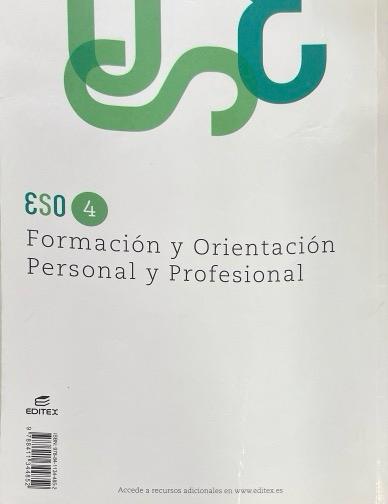 4º ESO FORMACIÓN Y ORIENTACIÓN PERSONAL Y PROFESIONAL 9788411344852 EDITEX 2023 (USADO) - Imagen 2