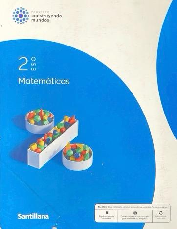 2º ESO MATEMÁTICAS PROYECTO CONSTRUYENDO MUNDOS 9788414408650 SANTILLANA 2023 (USADO) - Imagen 2