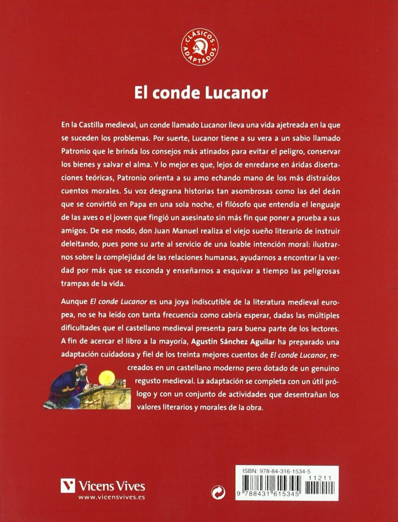 EL CONDE LUCANOR-CLASICOS ADAPTADOS N.º11 DON JUAN MANUEL 9788431615345 VICENS-VIVES 2014 (NUEVO) - Imagen 2