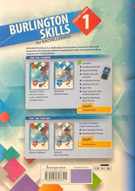 1º BACHILLERATO SKILLS STUDENT´S BOOK 9789925608621 BURLINGTON BOOKS 2023 (NUEVO) - Imagen 2