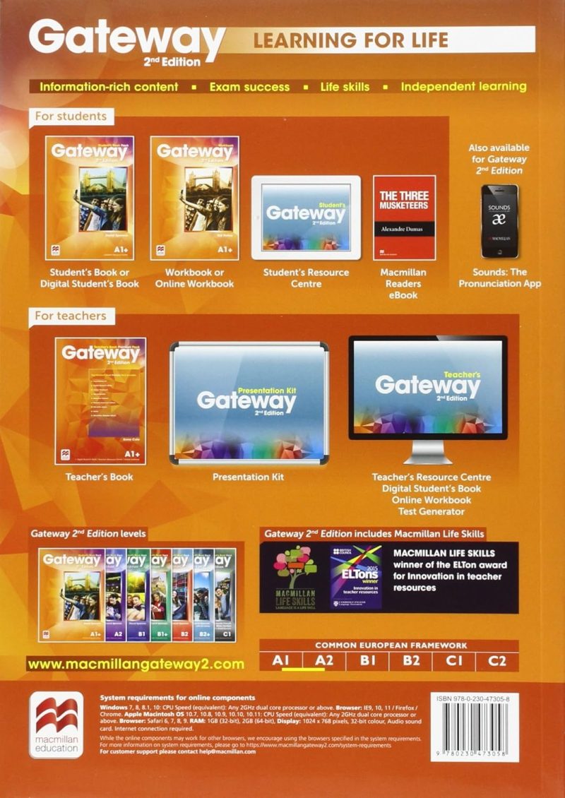 GATEWAY A1+STUDENT´S BOOK 2ND EDITION 9780230473058 MACMILLAN 2016 (USADO) - Imagen 2