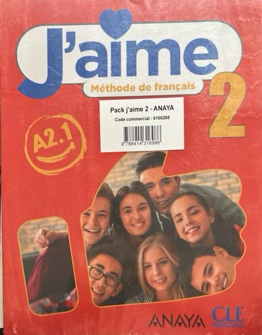 2º ESO LIVRE ELEVE METHODE DE FRANÇAIS J'AIME 2 FRANCÉS 9788414316986 ANAYA 2022 (NUEVO)