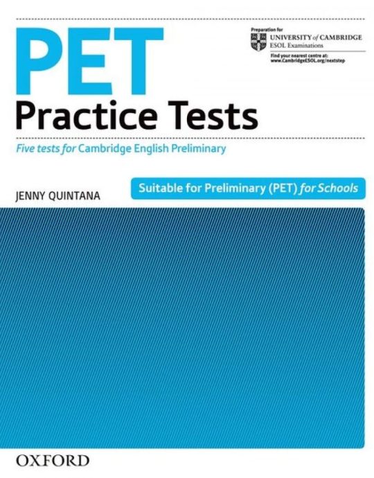 PET PRACTICE TESTS WITHOUT KEY:-JENNY QUINTANA 9780194534727 OXFORD 2003 (USADO)