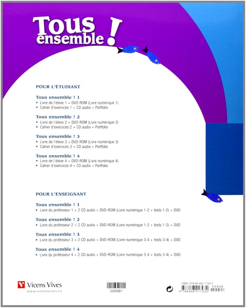 3º ESO TOUS ENSEMBLE ! 3 CAHIER D EXERCICES+CD MÉTHODE DE FRANÇAIS 9788468217932 VICENS-VIVES 2013 (USADO) - Imagen 2