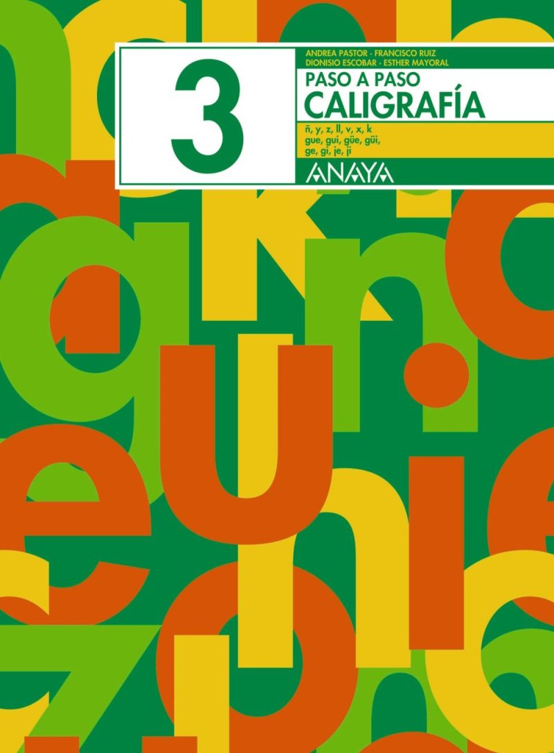 3º PRIMARIA CUADERNO DE CALIGRAFIA N.º 8 PASO A PASO :-9788466717519 ANAYA 2003 (NUEVO)