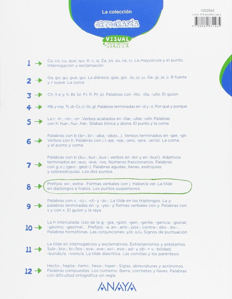 4º PRIMARIA CUADERNO DE ORTOGRAFÍA VISUALMENTE N.º 8 OBSERVA-ENTRENA-CREA 9788469831465 ANAYA 2017 (NUEVO) - Imagen 2