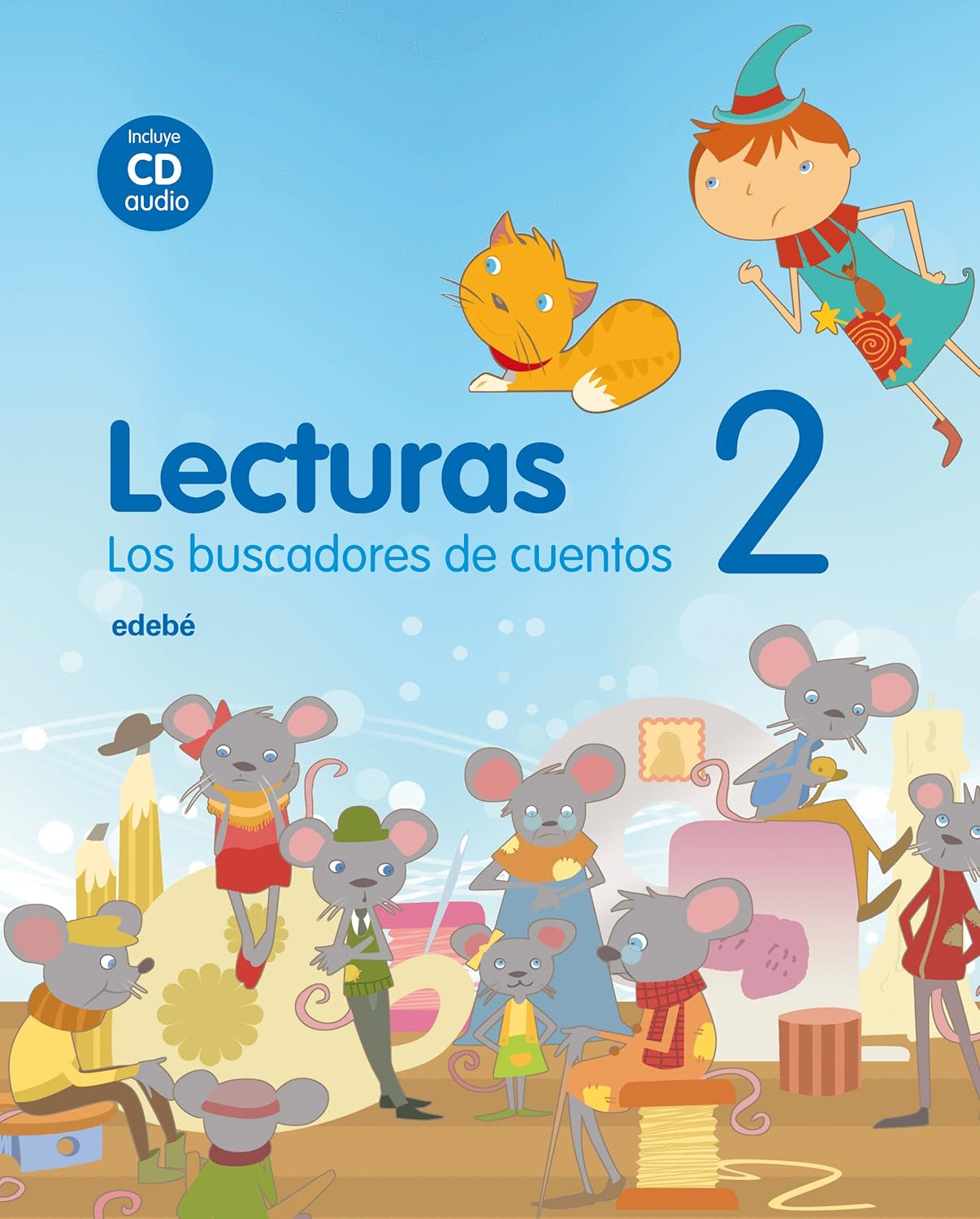2º PRIMARIA LECTURAS 2 LOS BUSCADORES DE CUENTOS 9788468300665 EDEBE 2011 (USADO)