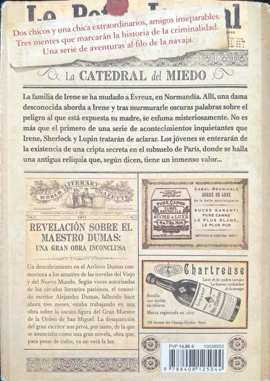 SHERLOCK, LUPIN Y YO N.º 04: LA CATEDRAL DEL MIEDO:- IRENE ADLER 9788408125044 DESTINO 2014 (USADO) - Imagen 2