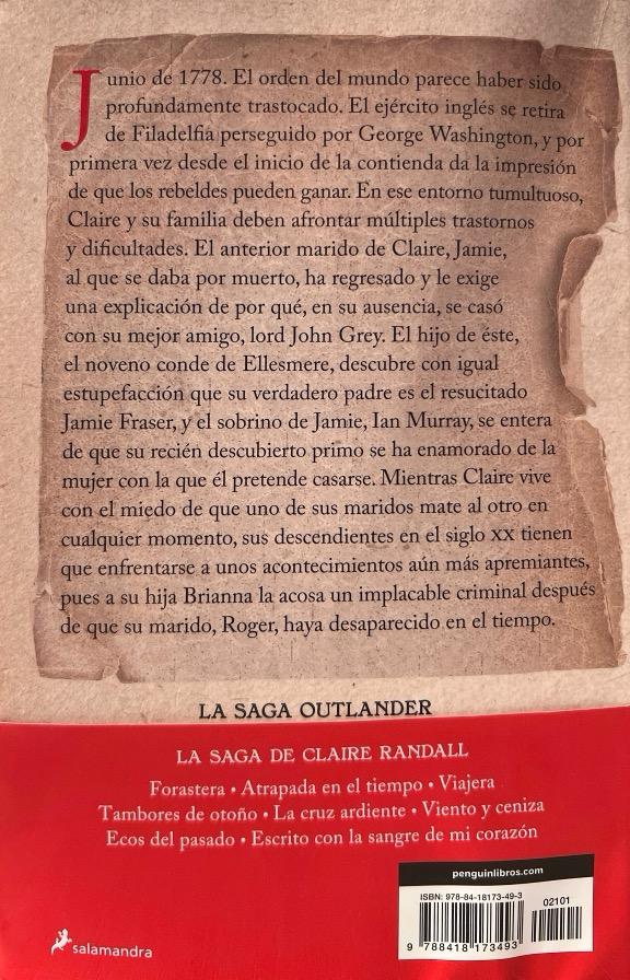 ESCRITO CON LA SANGRE DE MI CORAZÓN :-SAGA OUTLANDER N.º 8 DIANA GABALDON 9788418173493 SALAMANDRA 2021 (NUEVO) - Imagen 2