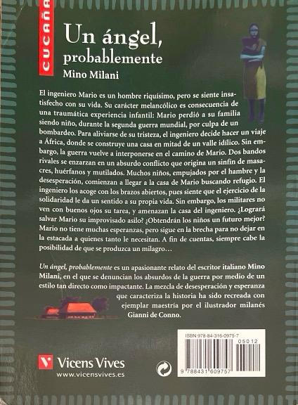 UN ANGEL PROBABLEMENTE- CUCAÑA N.º 37 :-MINO MILANI 9788431609757 VICENS-VIVES 2015 (USADO) - Imagen 2