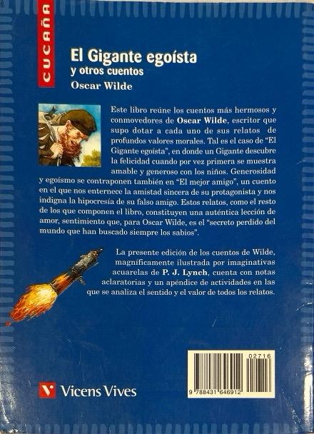 EL GIGANTE EGOISTA Y OTROS CUENTOS:COLECCIÓN CUCAÑA N.º 01 OSCAR WILDE 9788431646912 VICENS-VIVES 2013 (NUEVO) - Imagen 2