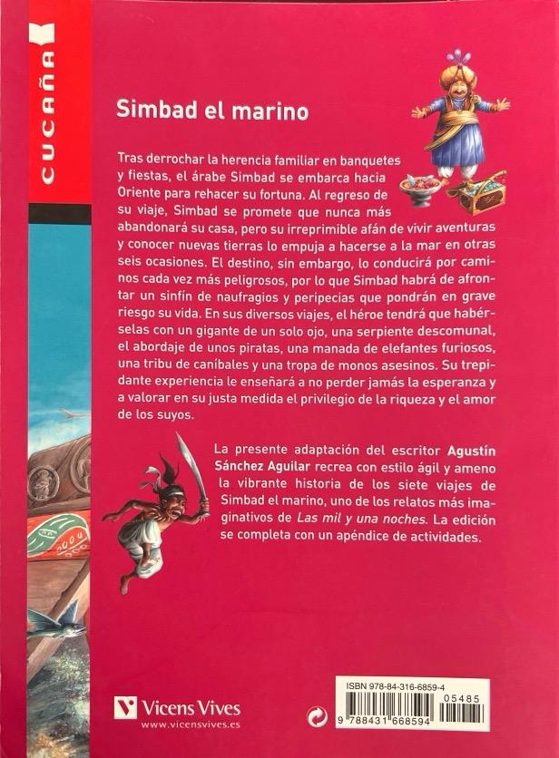 SIMBAD EL MARINO:-COLECCIÓN CUCAÑA N.º 19 :-ADAPTACIÓN DE AGUSTÍN SÁNCHEZ AGUILAR 9788431668594 VICENS-VIVES 2015 (USADO) - Imagen 2