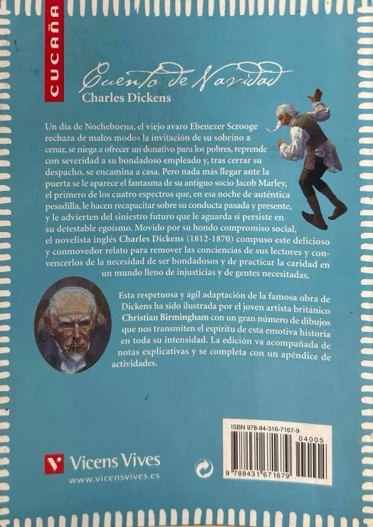 CUENTO DE NAVIDAD:-CUCAÑA N.º 25 CHARLES DICKENS 9788431671679 VICENS-VIVES 2015 (USADO) - Imagen 4