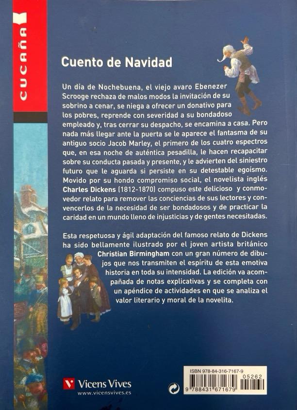 CUENTO DE NAVIDAD:-CUCAÑA N.º 25 CHARLES DICKENS 9788431671679 VICENS-VIVES 2015 (USADO) - Imagen 2