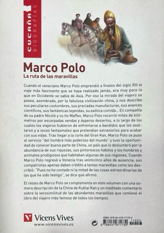MARCO POLO: LA RUTA DE LAS MARAVILLAS-CUCAÑA BIOGRAFIAS N.º 3 :-YUE HAIN-JUN- JUAN MANUEL SOLDEVILLA ALBERTI 9788431671730 VICENS-VIVES 2015 (USADO) - Imagen 4