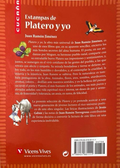 ESTAMPAS DE PLATERO-CUCAÑA N.º 33:-JUAN RAMÓN JIMÉNEZ 9788431681111 VICENS-VIVES 2014 (USADO) - Imagen 2