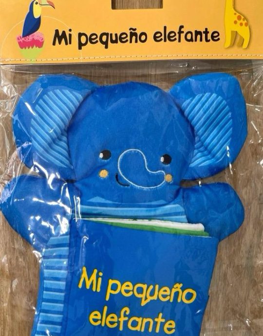 LIBRO DE MARIONETA-MI PEQUEÑO ELEFANTE PARA BEBÉS DE TELA 9788468334097 EDEBÉ 2018 (NUEVO)