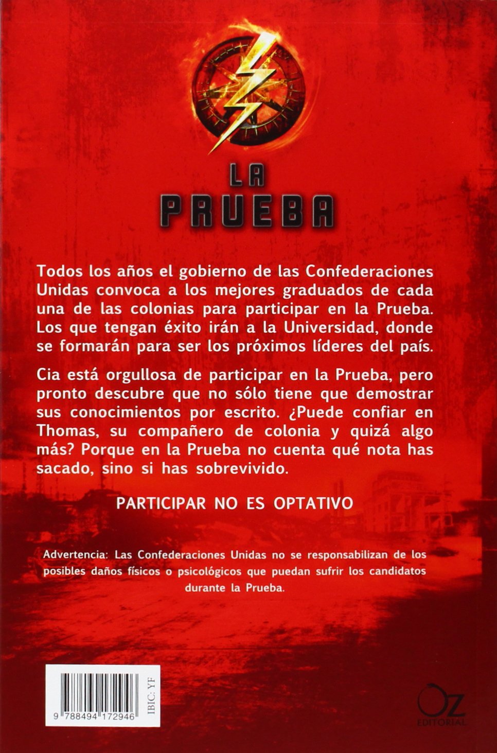 LA PRUEBA N.º 01 :NO CONFÍES EN NADIE:- JOELLE CHARBONNEAU 9788494172946 OZ EDITORIAL 2015 (USADO) - Imagen 2