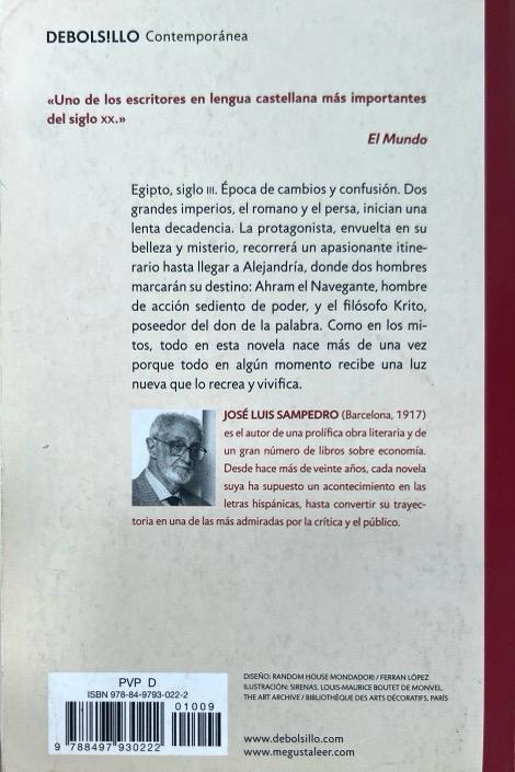 LA VIEJA SIRENA:-JOSE LUIS SAMPEDRO 9788497930222 DEBOLSILLO 2005 (USADO) - Imagen 2