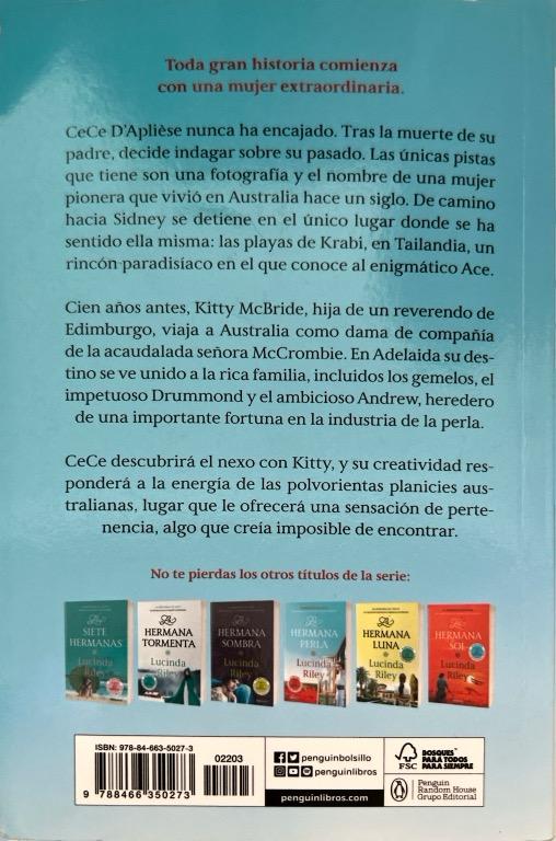 LAS SIETE HERMANAS N.º 04: LA HERMANA PERLA-LUCINDA RILEY 9788466350273 DEBOLSILLO 2020 (NUEVO) - Imagen 2