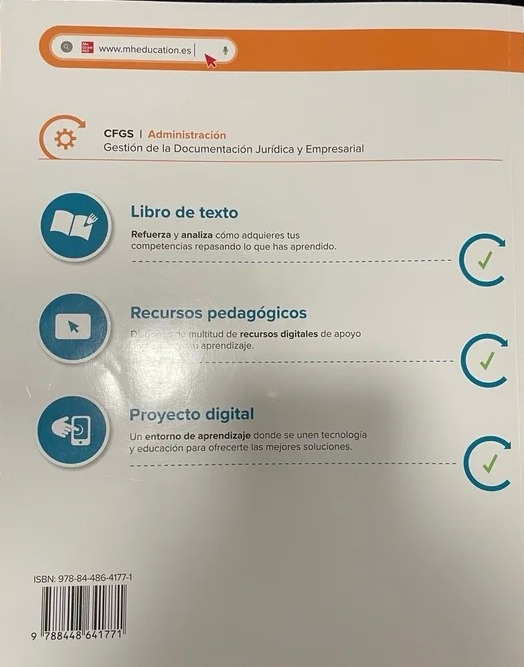 GESTIÓN DE LA DOCUMENTACIÓN JURÍDICA Y EMPRESARIAL-GRADO SUPERIOR ADMINISTRACIÓN Y FINANZAS 9788448641771 MACMILLAN 2024 (USADO) - Imagen 2