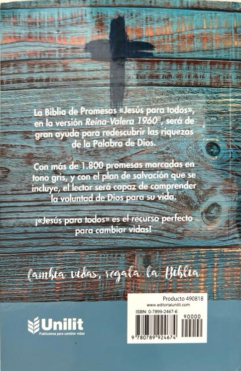 BIBLIA DE PROMESAS JESÚS PARA TODOS RVR60:- 9780789924674 EDITORIAL UNILIT 2019 (USADO) - Imagen 2