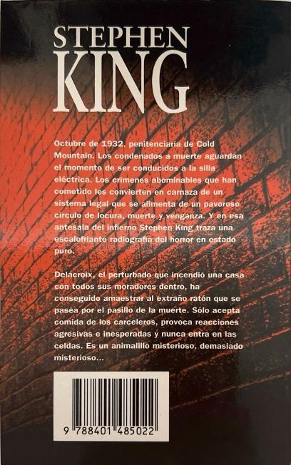 EL PASILLO DE LA MUERTE:-UN RATÓN EN EL PASILLO N.º 02 :-STEPHEN KING 9788401485022 PLAZA & JANES 1996 (USADO) - Imagen 2