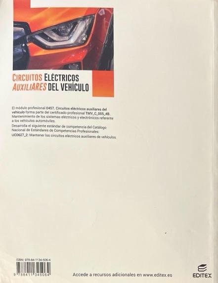 CIRCUITOS ELÉCTRICOS AUXILIARES DEL VEHÍCULO 9788411345064 EDITEX 2023 (NUEVO) - Imagen 2