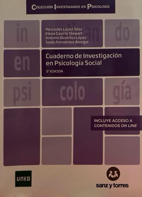CUADERNO DE INVESTIGACIÓN EN PSICOLOGÍA SOCIAL 9788417765033 SANZ Y TORRES 2019 (USADO)