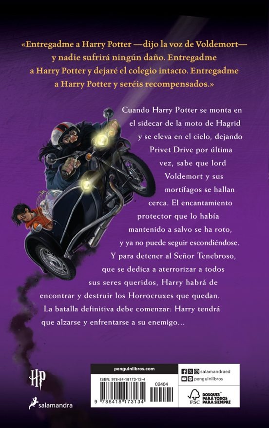 HARRY POTTER Y LAS RELIQUIAS DE LA MUERTE N.º 07- :-J.K. ROWLING 9788418173134 SALAMANDRA 2020 (USADO) - Imagen 2