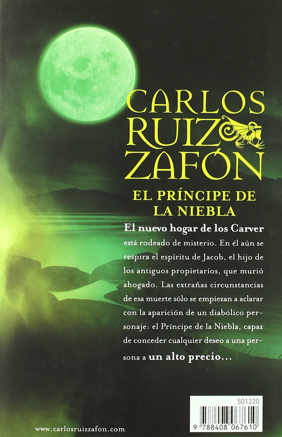 EL PRINCIPE DE LA NIEBLA:-CARLOS RUIZ ZAFON 9788408067610 TAPA DURA PLANETA 2006 (USADO) - Imagen 2