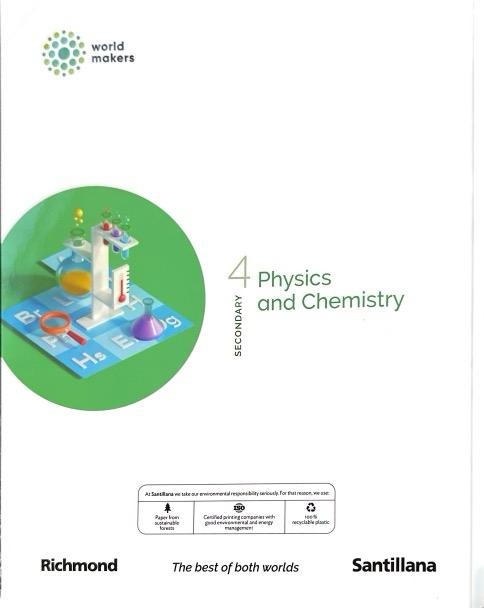 4º ESO PHYSICS & CHEMISTRY -WORLD MAKERS 9788414402252 SANTILLANA 2023 (USADO) - Imagen 2