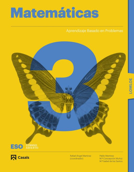 3º ESO MATEMÁTICAS ACADÉMICAS 9788421873748 PROYECTÓ CÓDIGO ABIERTO LOMLOE ACADÉMICAS CASALS 2022 (USADO)