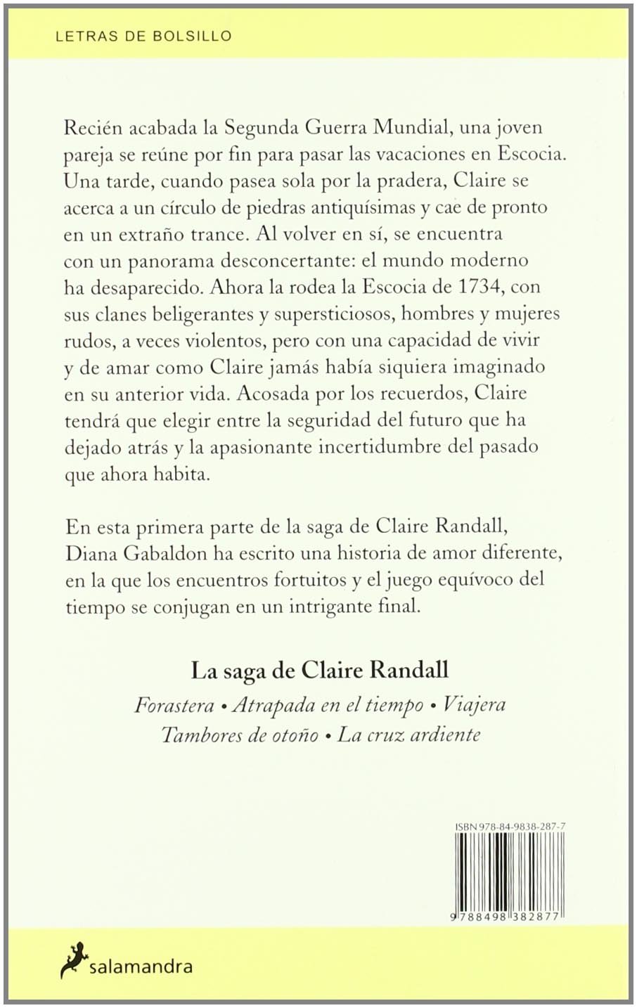 FORASTERA-SAGA OUTLANDER N.º 01:-DIANA GABALDON 9788498382877 SALAMANDRA 2010 (USADO) - Imagen 2