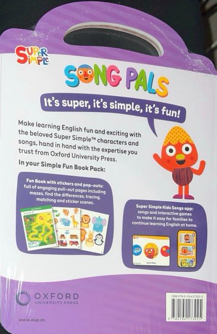 INFANTIL 5 AÑOS SONG PALS SIMPLE B PUPIL´S BOOK 9780194173025 OXFORD 2025 (NUEVO) - Imagen 2